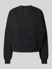 Guess Sweatshirt mit Logo-Stitching Black