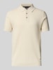 JOOP! Collection Regular Fit Poloshirt mit Strukturmuster Modell 'Mauron' Offwhite