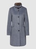 Christian Berg Woman Selection Jas met opstaande kraag Donkerblauw gemêleerd