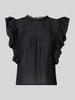 Gina Tricot Blusenshirt mit Volantärmel Black