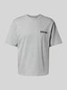 REVIEW Regular Fit T-Shirt aus Baumwoll-Viskose-Mix Hellgrau Melange
