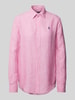 Polo Ralph Lauren Classic Fit Leinenhemdbluse mit Logo-Stitching Pink