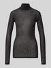 American Vintage Slim Fit Rollkragenshirt aus reiner Baumwolle Black