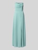 V.M. Abendkleid mit Wasserfall-Ausschnitt Hellgruen