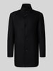 Strellson Regular fit lange jas met opstaande kraag, model 'Finchley' Zwart
