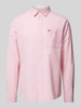 Tommy Jeans Freizeithemd aus Baumwoll-Leinen-Mix mit Label-Stitching Pink