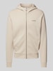 CK Calvin Klein Sweatjacke aus Viskose mit Label-Print Beige