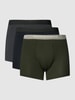 Scotch & Soda Boxershort met elastische band met logo in een set van 3 stuks Olijfgroen