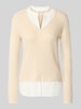 COMMA Longsleeve aus Viskose-Mix in Strick-Optik Beige