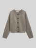 Marc O'Polo Regular Fit Strickjacke mit Raglanärmeln Taupe