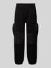 EA7 Emporio Armani Loose fit sweatpants met cargozakken, model 'PANTALONI' Zwart