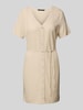 Vero Moda Loose fit mini-jurk van een mix van viscose en linnen, model 'MYMILO' Beige