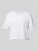 Jake*s Casual T-shirt z koronką szydełkową Biały