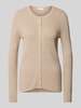 Christian Berg Woman Strickjacke mit Knopfleiste Mud Melange