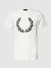 Fred Perry T-Shirt mit Logo-Print Modell 'Laurel' Offwhite