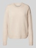 Christian Berg Woman Wollpullover mit gerippten Abschlüssen Beige Melange