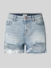 Only Regular Fit Jeansshorts aus reiner Baumwolle Modell 'PACY' Hellblau