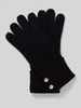 Lauren Ralph Lauren Rękawiczki z detalem z logo Czarny