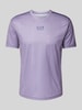 EA7 Emporio Armani T-Shirt mit Label-Print Mittelgrau