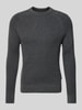 Marc O'Polo Regular Fit Strickpullover mit Bi-Colour-Effekt aus Bio-Baumwoll-Schurwoll-Mix Mittelgrau