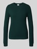 Vila Strickpullover mit gerippten Abschlüssen Modell 'dalo' Dunkelgruen