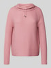 monari Gebreide pullover met tunnelkoord Roze