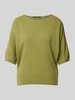 Luisa Cerano Strickshirt mit Rundhalsausschnitt Grass