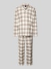 BOSS Regular Fit Pyjama aus Baumwoll-Mix Modell 'HOLIDAY' Offwhite