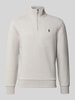 Polo Ralph Lauren Regular Fit Troyer aus Baumwoll-Mix Mittelgrau