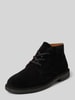 SELECTED HOMME Lederschnürschuhe mit Ziernähten Modell 'RIGA' Black