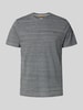 camel active Regular fit T-shirt met ronde hals, model 'Melange' Metallic blauw