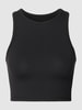 REVIEW Crop Top mit Racerback Schwarz