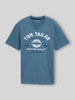 Tom Tailor Regular Fit T-Shirt aus reiner Baumwolle Blau