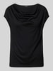 Zero Blusenshirt mit Wasserfall-Ausschnitt Black