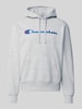 Champion Hoodie mit Label-Stitching Hellgrau Melange