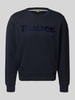 Blauer Usa Sweatshirt met labelprint, model 'Crosby' Marineblauw
