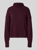 Lanius Oversized gebreide pullover van een mix van scheerwol en katoen Bordeaux