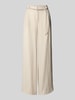 Christian Berg Woman Stoffen broek met zijzakken Ecru