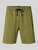 BOSS Regular Fit Sweatshorts mit Tunnelzug Modell 'Mix&Match' Oliv