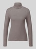 s.Oliver RED LABEL Regular Fit Langarmshirt aus reiner Baumwolle Taupe Melange