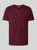 Christian Berg Men T-shirt met V-hals Bordeaux