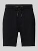 Christian Berg Men Sweatshorts aus reiner Baumwolle Black