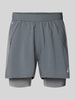 ASICS TIGER Regular Fit Shorts mit integrierten Tights Modell 'Road' Mittelgrau