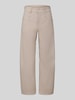 CAMBIO Regular Fit Barrel Jeans aus Baumwoll-Mix Modell 'ODELE' Beige