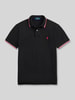 Polo Ralph Lauren Koszulka polo o kroju regular fit z czystej bawełny z paskami w kontrastowym kolorze Czarny