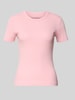 ONLY Slim fit T-shirt van Mix van biologisch katoen Model 'VAL LIFE' Roze