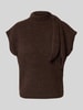 Topshop Regular Fit t-shirt met wol model 'Cassi' Chocoladebruin