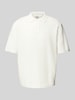 Redefined Rebel Regular Fit Poloshirt mit Strukturmuster Modell 'FERDINAND' Weiss