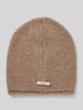 MAERZ Muenchen Beanie mit Label-Patch Mud Melange