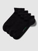 camano Sneakersocken mit Label-Detail im 4er-Pack Modell 'bamboo' Black